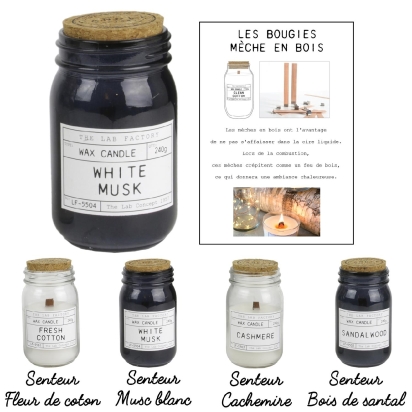 bougie parfumee top liege meche bois lab