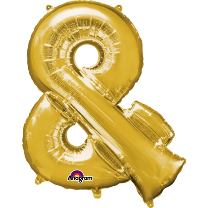 Ballon Foil Minishape Symbole "&" Or A05
