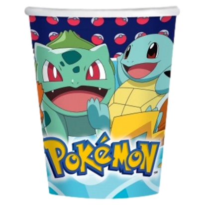 8 Gobelets Carton Pokemon 250 Ml