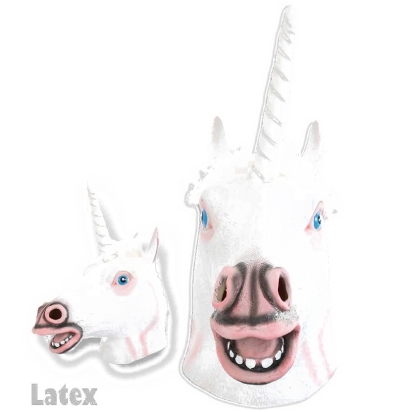 Maske Einhorn Weiss