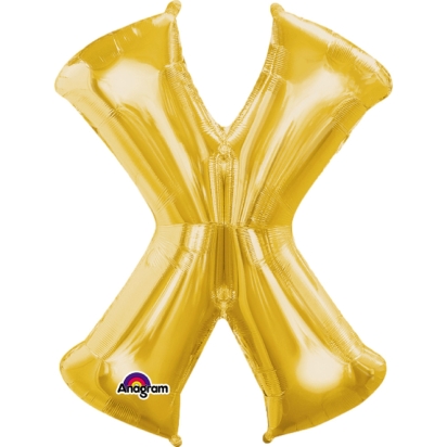 Ballon Foil Minishape Lettre  X  Or A05