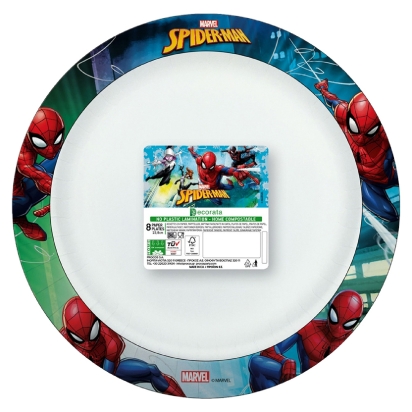 Spiderman 8 Assiettes carton FSC 23cm