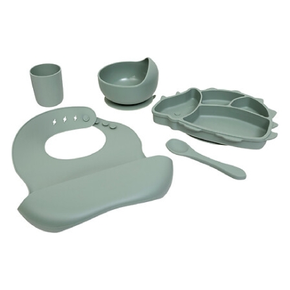 Set repas bébé 4 pièces silicone