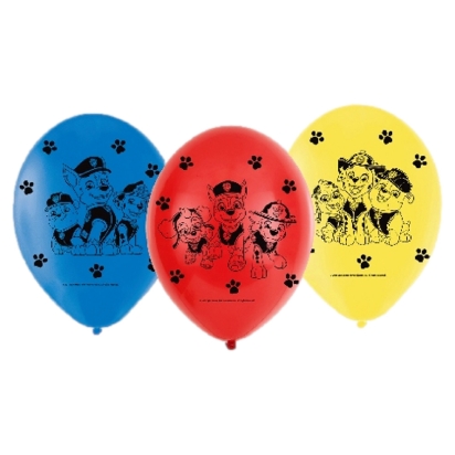6 Ballons en latex Paw Patrol 22.8 cm