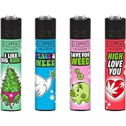 Briquets (E=48) CLIPPER Weed Slogan 11