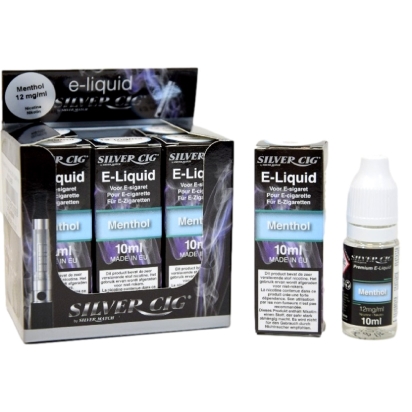 E-liqu.(10ml) Silvercig 12mg MENTHOL