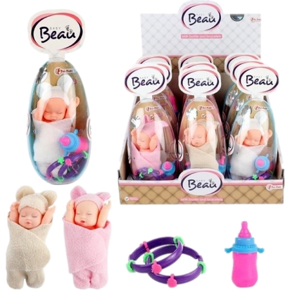 Poupée bébé 13cm + accessoires