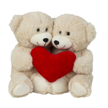 Peluche Ours + cœur 22cm
