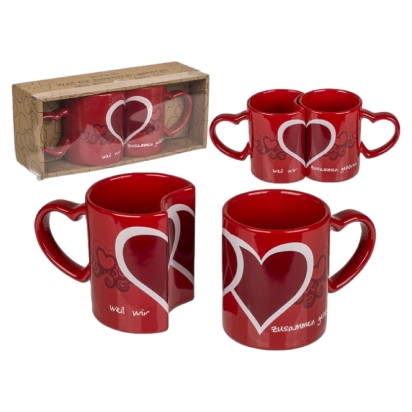 Set de 2 mugs Coeur