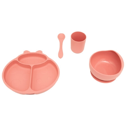 Set repas bébé 4 pièces silicone