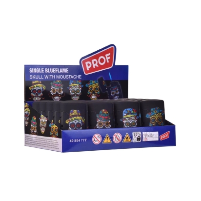 Briquet tempête Skull avec moustache