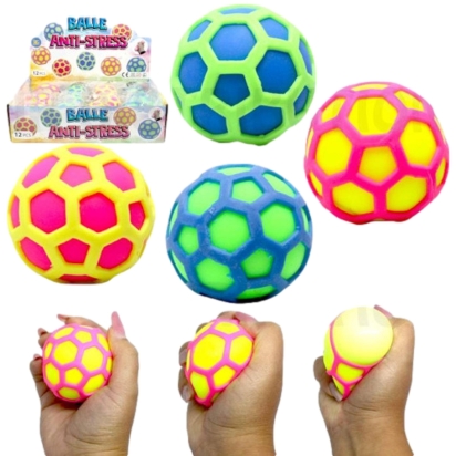 Balle antistress météorite 6.5 cm 4c