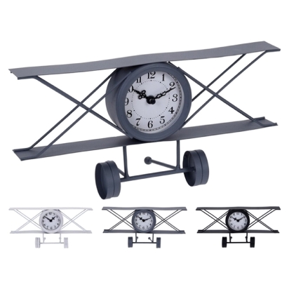 Horloge Avion M�tal 15 X 30 X 8Cm