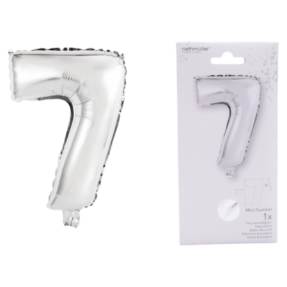 Ballon Foil Mini Chiffre 7 argent N16 pa