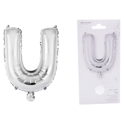 Ballon Foil Mini Lettre U Argent N16