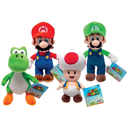 Peluche Super Mario World 18cm 4-ass.