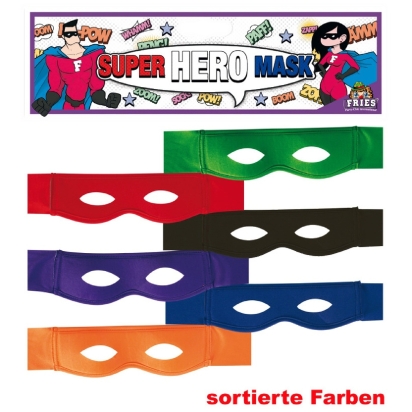 Super Hero Maske, sort. Farben