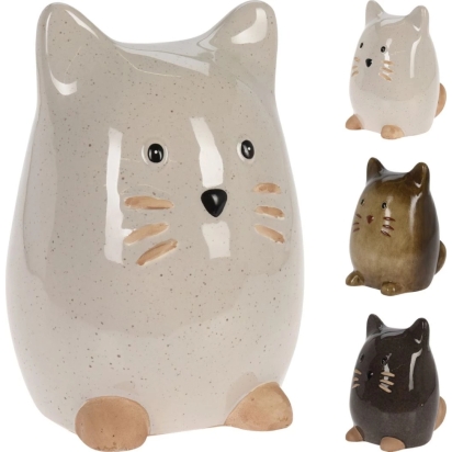 Chat en porcelaine 14x14x20cm