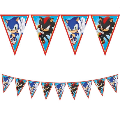 Sonic Speed Drapeau triangulaire papier