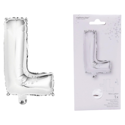 Ballon Foil Mini Lettre L argent N16 paq