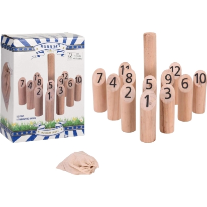 JEU DE KUBB - SET DE 13 PCS - EN BOIS