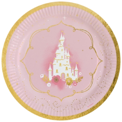 8 Assiettes rondes papier Princess for a