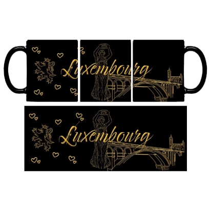 Tasse Luxembourg Noir et Dorée
