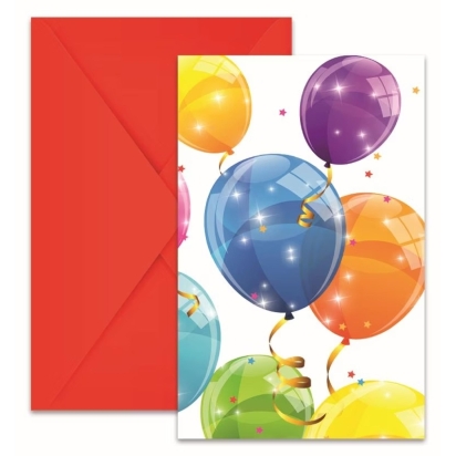 Sparkling Balloons Invitations