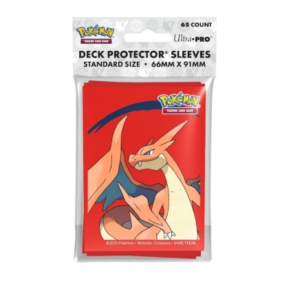 PACK 65 SLEEVES MEGA CHARIZARD Y POKEMON