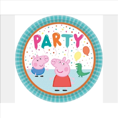 8 Assiettes Rondes Papier Peppa Pig 23 C