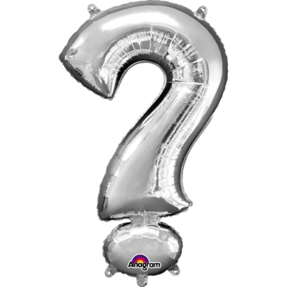 Ballon Foil Minishape Symbole "?" Argent