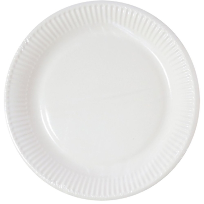 10 Assiettes Blanche Carton Compostable