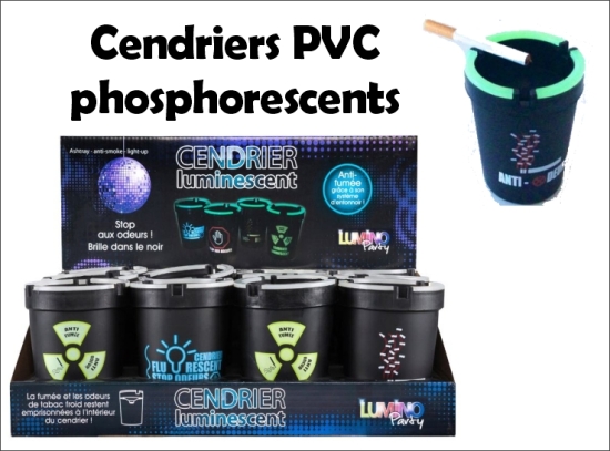 Cendrier anti-fumee luminescent