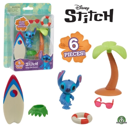 Disney Stitch, Coffret Surf, avec 1 figu