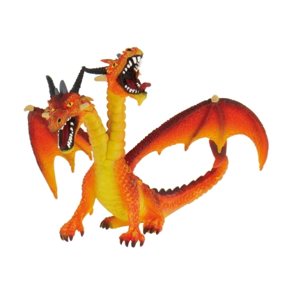 Dragon avec 2 têtes orange