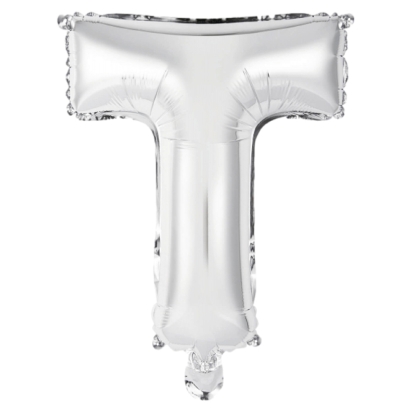 Ballon Foil Mini Lettre T Argent N16
