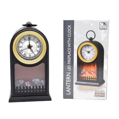 Lanterne De Chemin�e Led + Horloge