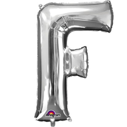 Ballon Foil Minishape Lettre "F" Argent