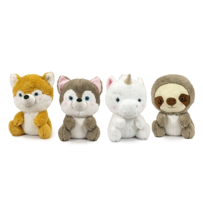 25 cm cute animals,dog,husky,unicorn, sl