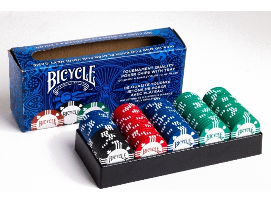 Boite de 100 jetons de Poker Bicycle
