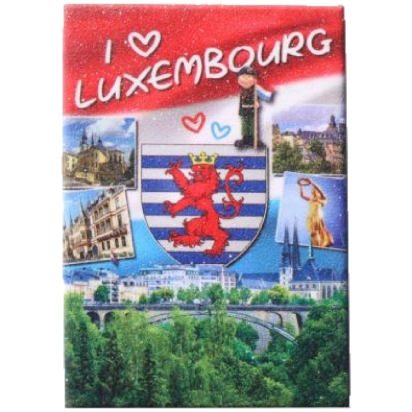 Magnet brillante i love Luxembourg