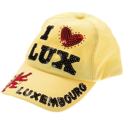 Casquette de golf jaune clair paillettes