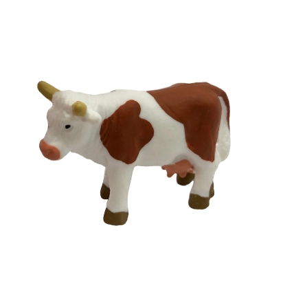 Micro vache blanc/marron