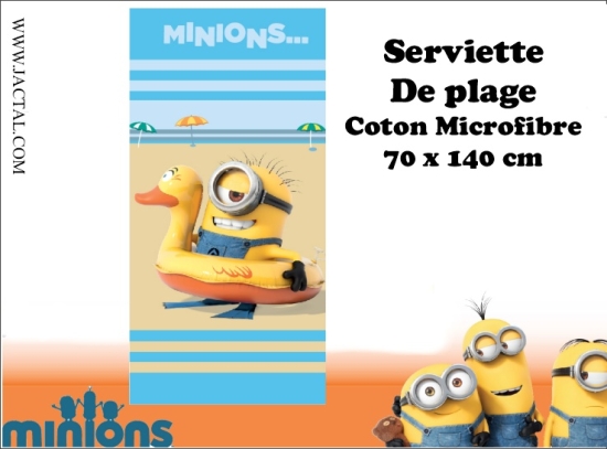 Serviette Plage Micro 70X140 Minions 4