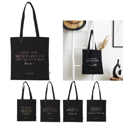 Tote bag citation 36.5x42cm