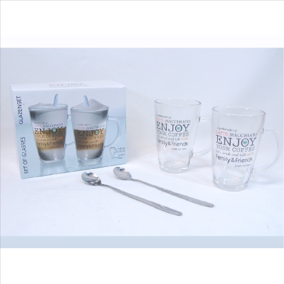 Set de 2 verres + 2 cuill�res 300ml