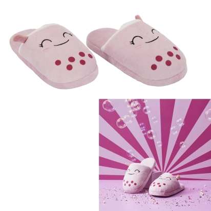 chaussons kawaii rose