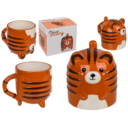 Mug, Tigre, à l'envers, env. 12 x 14 cm,