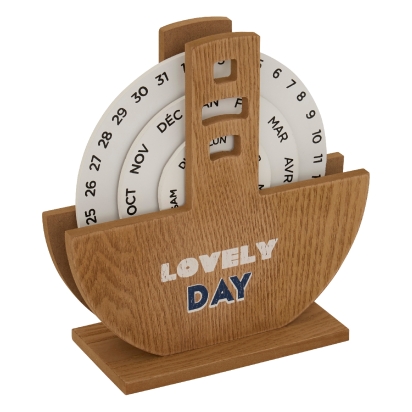 Calendrier en bois 20 cm