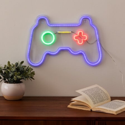 Néon LED mural manette de jeu 41 x 1,6 x